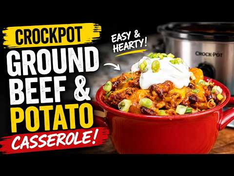 Cheesy Crockpot Ground Beef & Potatoes