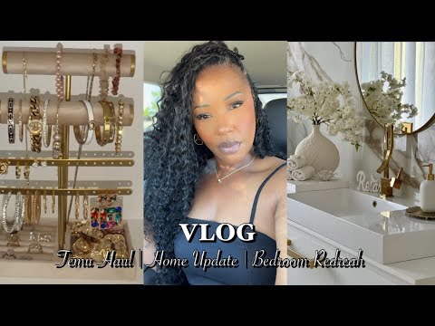 VLOG | TEMU HAUL | JEWELRY ORGANIZER | BEDROOM VANITY WALL | Soft life in my 40’s