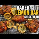 Juicy Baked Chicken Thighs with Lemon Garlic Flavor