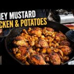 Honey Mustard Chicken and Potatoes in One Skillet