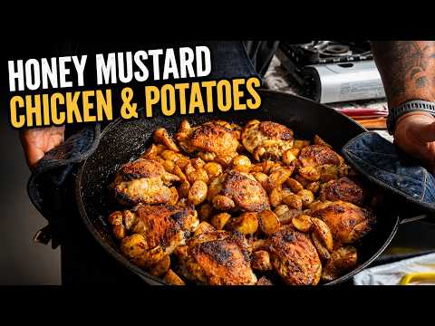 Honey Mustard Chicken and Potatoes in One Skillet