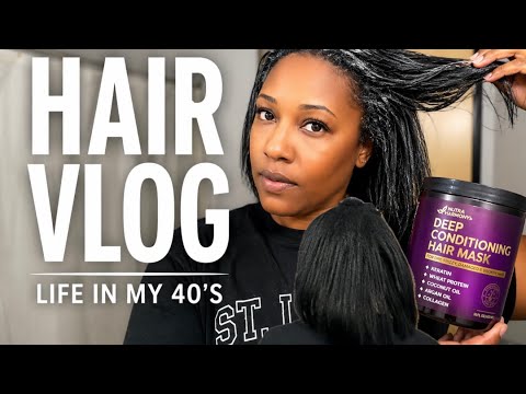 LIFE IN MY 40’s ✨Hair Wash Day B4 Braids + My Healthy Hair Routine
