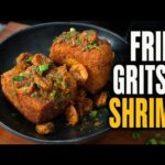 Crispy Fried Grits with Buttery Cajun Shrimp | Date Night Dinner