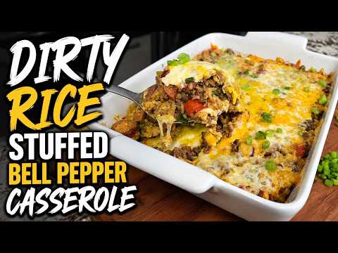This Dirty Rice Bell Pepper Casserole Is Loaded With Flavor!